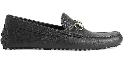 Shop Gucci Ayrton Leather Driver Loafers .